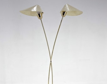 Mid-century Brass Floor Lamp by Napako, 1960s / Japanese Lamp / Vintage Lighting