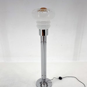 Mid-Century Chrome & Murano Glass Floor Lamp, Italy, 1970&#39;s