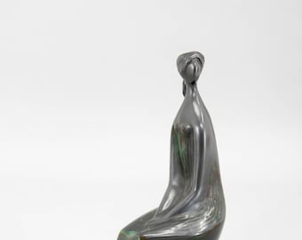 Vintage Royal Dux Czech Jitka Forejtova All-white Porcelain Seated