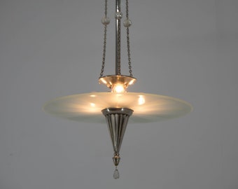 Rare Wiener Werkstatte Chandelier, Attributed to Dagobert Peche, 1920s