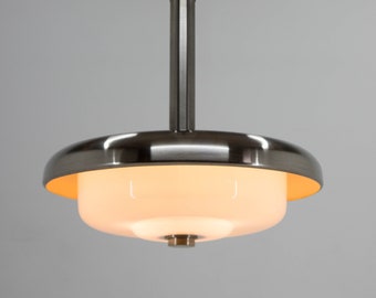 Ultra Rare Bauhaus Chandelier by IAS, 1930&#39;s / Art Deco Lighting