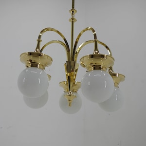 Art Deco Large Chandelier, 1920s, Restored