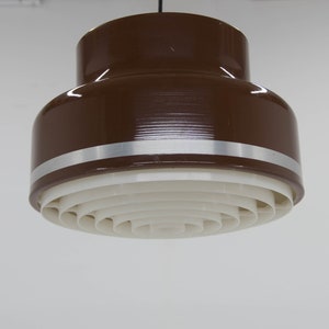 Mid-Century Design Pendant, 1970s / Vintage Pendant Light / Brown