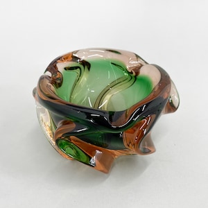 Bohemian Art Glass Bowl/Ashtray by Josef Hospodka, 1960&#39;s / Vintage Glass Ashtray