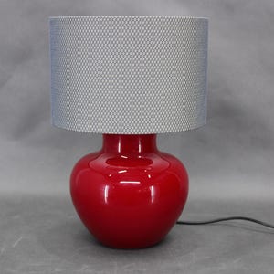 1970s Italian VeArt Glass Table Lamp with Fabric Lamp Shade / Mid century / Vintage furniture