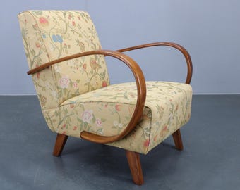 1950s Refurbished Jindrich Halabala  Armchair, Czechoslovakia / Vintage Armchair /