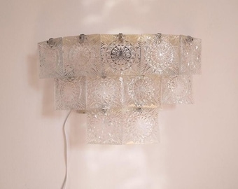 Midcentury Large Wall Lamp Kamenicky Senov, 1970s