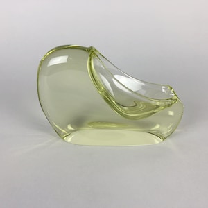 Glass ashtray by Miloslav Klinger for Zelezny Brod Glassworks, 1960&#39;s
