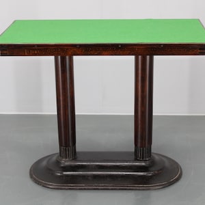 1940s Art Deco Side Table,Czechoslovakia / Vintage  Table / Side Table / Green on Top /