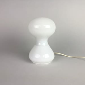Mid-century table lamp by Ivan Jakes for Osvetlovaci, Czechoslovakia, 1970's / Bedside Lamp / Milk Glass