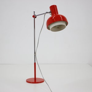 1960s Josef Hurka Red Desk Lamp, Czechoslovakia / Vintage lamp