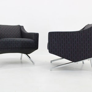 1970s Pair of Italian Design Armchairs / Vintage Armchairs / Mid-century / Grey Colour /