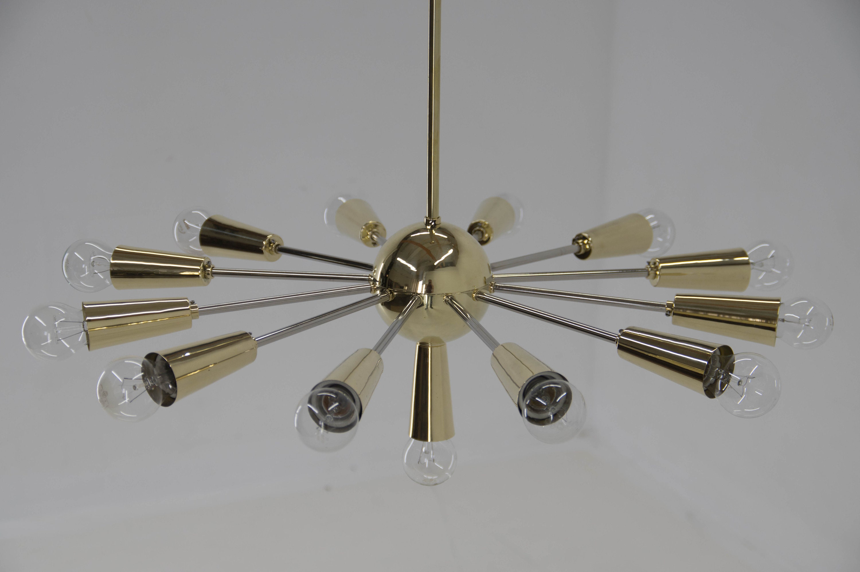 Vintage Sputnik Chandelier, Space Age Style, Czechoslovakia, 1960s