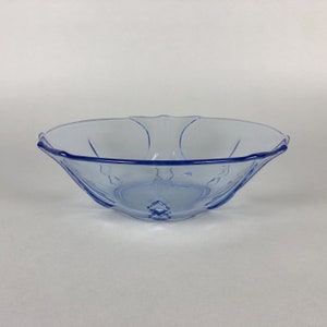 Vintage, Transparent Blue Glass Serving Bowl, 1960&#39;s