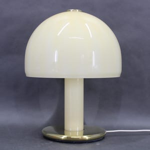 1970s Glass Mushroom Table Lamp ,Italy / Mid-century / Vintage Lamp /
