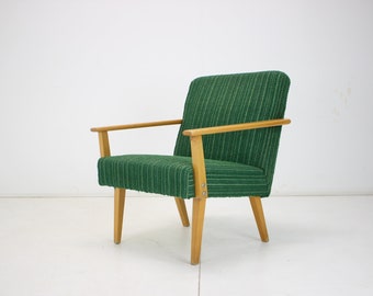 Vintage Armchair or Lounge Chair, Czechoslovakia, 1970s / Mid-century / Vintage Chair / Green Colour /