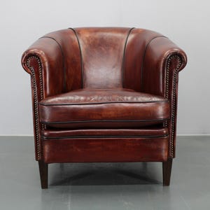 Vintage Leather Armchair, Czechoslovakia