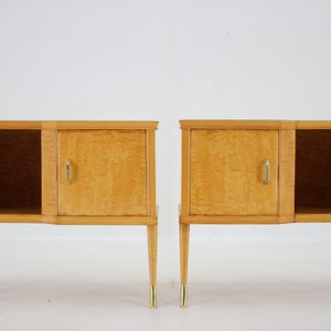 1960s Pair of Italian Bedside Tables in High Gloss Finish