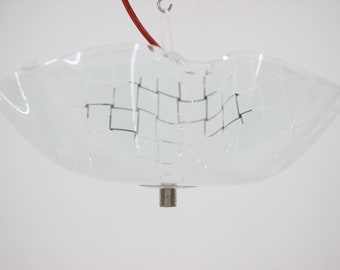 1970s Glass Pendant Lamp, Czechoslovakia