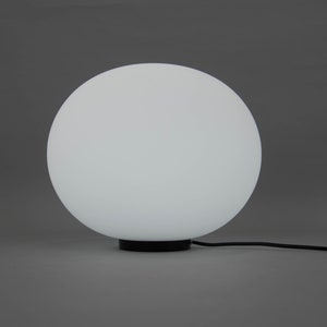 Mid-Century Glass Table Lamp, Italy, 1980s