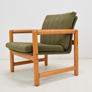 Mid-century Armchair,Czechoslovakia, 1970&#39;s / Wooden Vintage Armchair / Vintage Seating / Lounge Chair