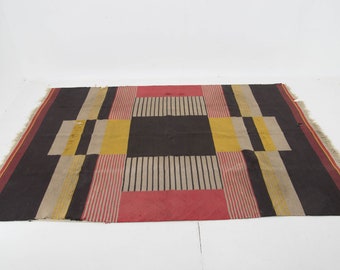 Rare Geometric Carpet by Antonin Kybal, 1948s