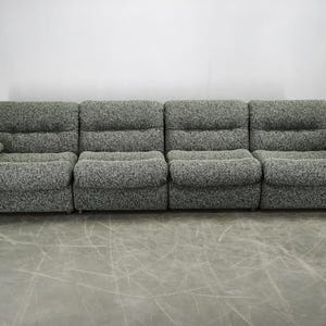 1970s Czechoslovak Space Age Modular Sofa Four Piece Sculptural Lounge Vintage Seating