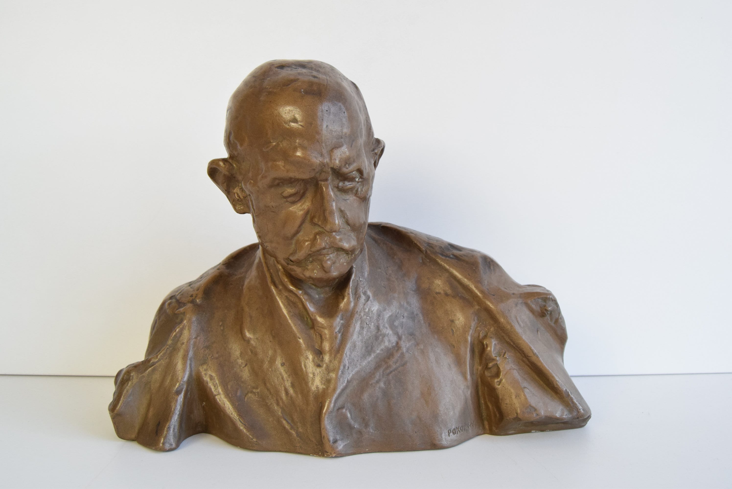 Mid-century Ceramic Statue/bust Alois Jirásek ,signed Karel