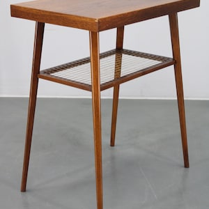 1960s Side Table in Oak Finish , Czechoslovakia / Mid-century / Vintage Table /