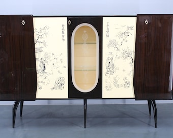 1950s Rare Italian Highboard / Mid-century / Vintage Highboard /