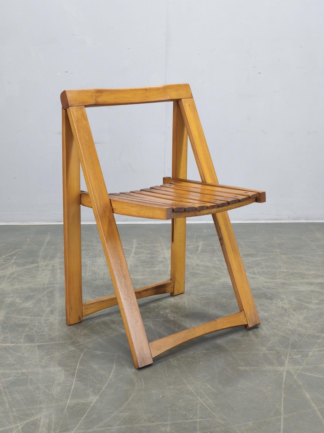 Aldo Jacober Trieste Folding Chair Italian Beechwood Mid Century