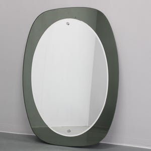 1980s Oval Italian Mirror