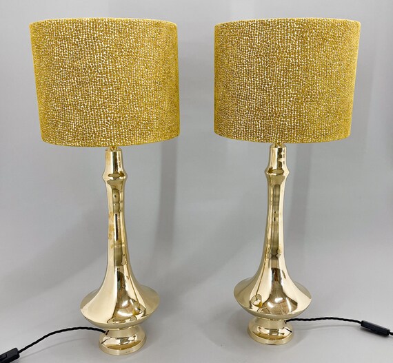 Tall brass 2024 table lamps
