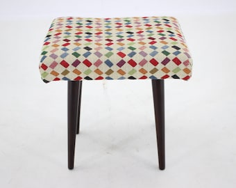 1960s Restored Beech Stool, Czechoslovakia