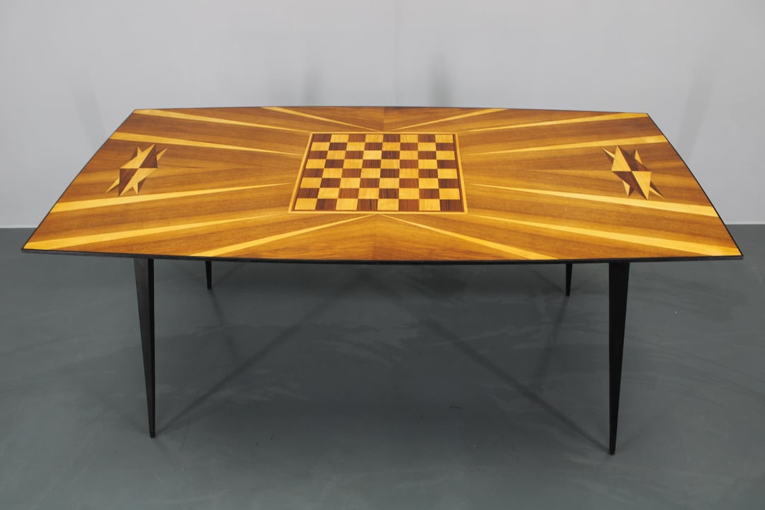 1960s Dining Chess Table ,czechoslovakia/ Mid Century Table / Living ...