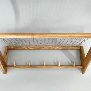 Mid-century Wooden Wall Hanger by ULUV, Czechoslovakia, 1960s / Wooden Shelf / Hat Rack
