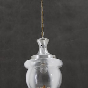 1970s Glass Murano Pendant Light ,Italy  / Vintage Light / Vintage Lighting / White colour /