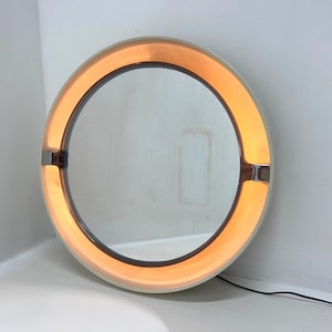 Mid-century Mirror by Alibert, 1970&#39;s / Vintage Mirror / Adjustable Illuminated Mirror
