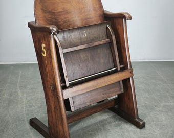 Rare Art Deco Cinema Chair Thonet Style Beechwood Theater Seat 1920s