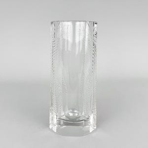 Art Deco Facet Cut Glass Vase