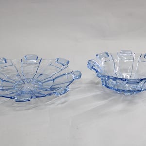 1970s pair of Glass Bowls , Czechoslovakia / Mid-century / Vintage Bowls / Pair /