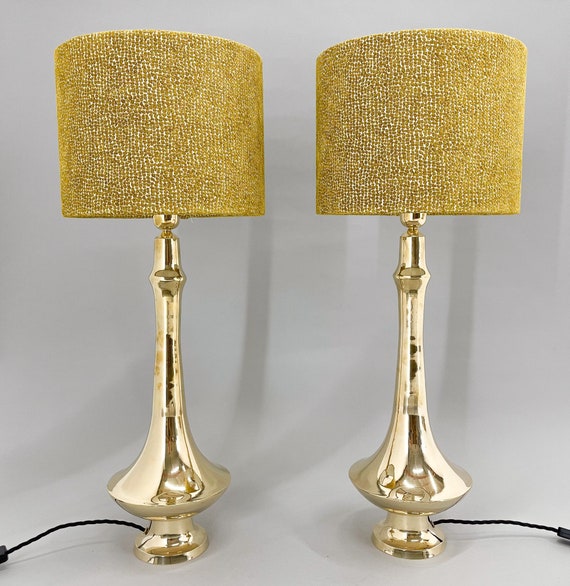 Tall bedside hotsell lamps pair