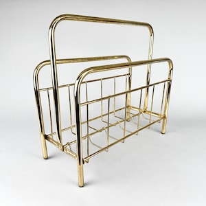 Porte-revues Mid-Century en laiton
