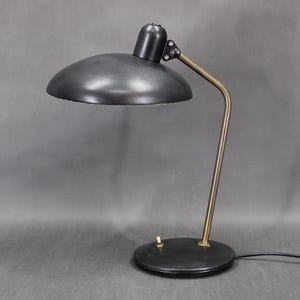1930s Christian Dell Table Lamp for Kaiser Idell, Germany / Mid-century / Vintage Light / Black /