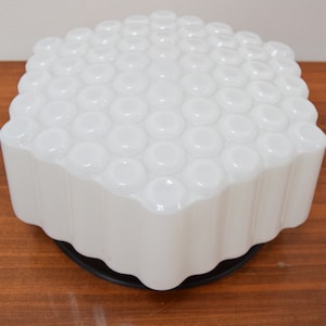 Mid-century Ceiling or Wall Light, 1970&#39;s / Vintage Lighting / Milk Glass