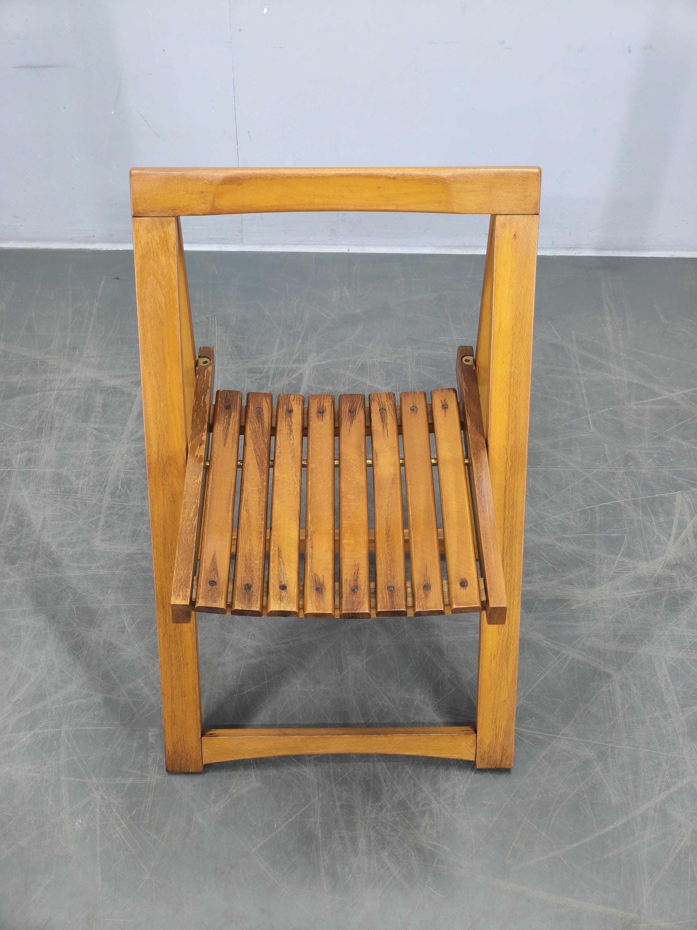 Aldo Jacober Trieste Folding Chair Italian Beechwood Mid Century
