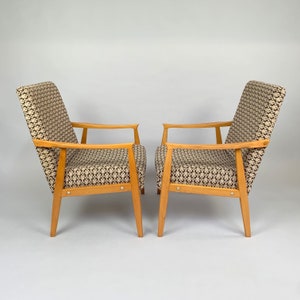 Pair of Mid Century Armchairs, Czechoslovakia 1970&#39;s / Set of Two Vintage Armchair