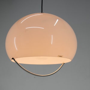 Mid Century Pendant Meblo, Harvey Guzzini, Italy, 1970&#39;s / Vintage Pendant Light / White / Italian Lighting