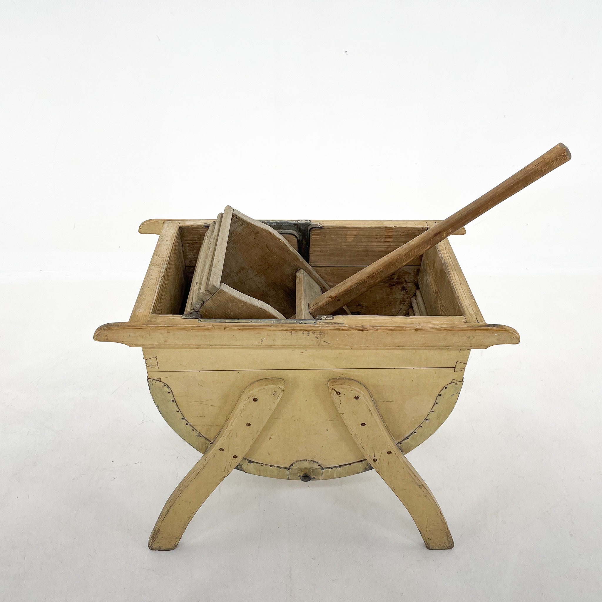 Antique wooden washing machine