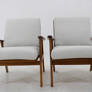 1960s Pair of Restored Armchairs, Denmark / Mid-century / Gray Colour / Vintage Armchair /